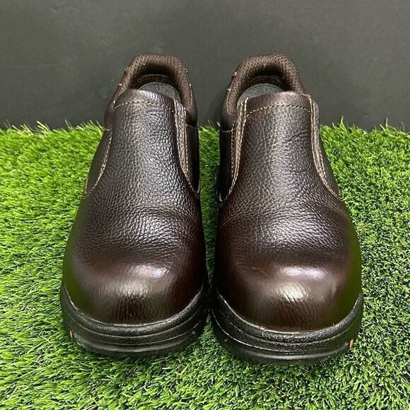 Near new! Timberland Pro TITAN Dark Brown Leather Loafers. Size 9.5M. main image 9